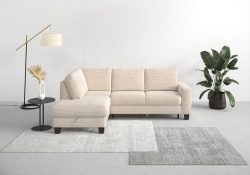 Home affaire Ecksofa »Summer«, mit Ottomane, mit oder ohne Bettfunktion und Bettkasten, Cord-Bezug