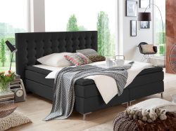 ATLANTIC home collection Boxspringbett »Anni«, mit Bonnell-Federkernmatratze und Topper
