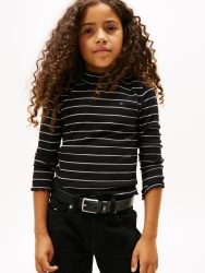 Tommy Hilfiger Langarmshirt »SPARKLE STRIPE MOCK NECK L/S« Kinder bis 16 Jahre