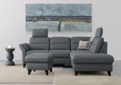 sit&more Ecksofa »Mellum«, inklusive Federkern, wahlweise mit Bettfunktion, Stauraum und Armteilfunktion