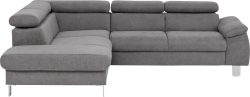 COTTA Ecksofa »Komaris«, inklusive Kopf- bzw. Rückenverstellung, wahlweise Bettfunktion, Bettkasten und RGB-LED-Beleuchtung
