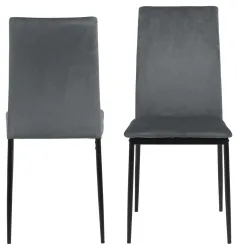 mutoni - Esszimmerstuhl Slim dunkelgrau, One Size