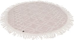 TOM TAILOR Teppich »Colored Macrame«, rund, 10 mm Höhe, Handweb Teppich, reine Wolle, handgewebt, mit Fransen, Scandi Design