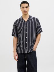 Jack & Jones Kurzarmhemd »JJEENZO STRIPE RESORT SHIRT SS SN«, mit Streifen Muster