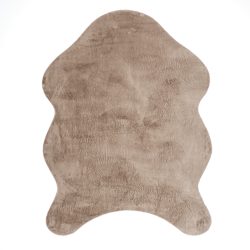 Paco Home Fellteppich »Pelt 640«, fellförmig, Kunstfell, Uni Farben, sehr weicher Flor
