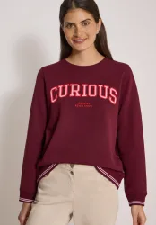 Sweatshirt mit Rundhals und Stickerei