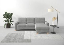 Home affaire Ecksofa »Summer«, mit Recamiere, mit oder ohne Bettfunktion und Bettkasten, Cord-Bezug