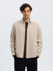 SELECTED HOMME Langarmhemd »SLHREGNOAH BRUSHED TWIST SHIRT LS NOOS«