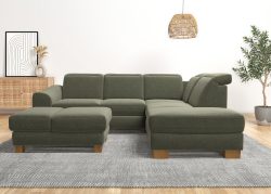 Home affaire Ecksofa »Dundee«, wahlweise mit Kopfteilverstellung und zusätzlich mit Bettfunktion