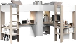 Bett mittelhoch ALEXANDRA 90x200cm weiss