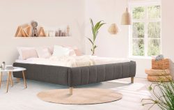 andas Polsterbett »Tarje«, Ohne Kopfteil - ideal für Dachschrägen oder Eigengestaltung der Wand am Bett, in 5 Breiten, auch in Überlänge 220 cm, incl. Roll-Lattenrost
