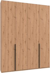 Wimex Kleiderschrank »Mugano,in 8 Breiten,3 Höhen,2 Tiefen, viele Farben, Made in Germany«, (in Basic oder Premium Ausstattung mit 2 weiteren Einlegeböden), mit langen oder kurzen Griffen aus Metall, mit oder ohne Spiegel