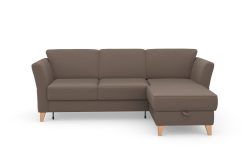 sit&more Ecksofa »Visby«, Wahlweise mit Bettfunktion und Bettkasten, frei im Raum stellbar, mit Federkern, auch erhältlich in dem besonders leicht mit Wasser zu reinigendem 