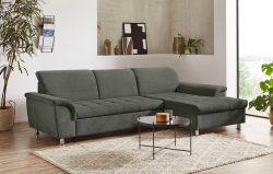 DOMO collection Ecksofa »Franzi«, wahlweise mit Kopfteilverstellung (dann Tiefe: 170 cm), optional mit Bettfunktion und Bettkasten, inklusive Zierkissen