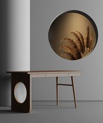 Woodman - Schreibtisch Bau - 140 x 70 x 75 cm - Dunkelbraun