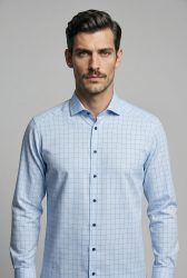 OLYMP Langarmhemd »Luxor modern fit« modern fit, Businesshemd, Global-Kentkragen, kariert