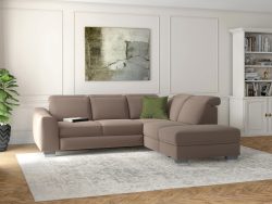 sit&more Ecksofa »Durness«, mit Federkern und hochwertigen Edelstahlfüssen, wahlweise mit Kopfteilverstellung, Bettfunktion und Stauraum oder mit Bettfunktion und Bettkasten