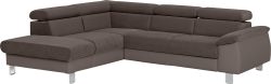 COTTA Ecksofa »Komaris«, inklusive Kopf- bzw. Rückenverstellung, wahlweise Bettfunktion, Bettkasten und RGB-LED-Beleuchtung