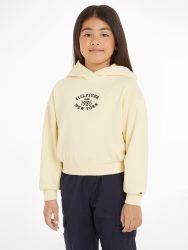 Tommy Hilfiger Kapuzensweatshirt »MONOTYPE FLOCK HOODIE«, Kinder bis 16 Jahre mit Logoschriftzug