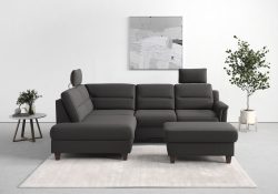 sit&more Ecksofa »Farö«, inklusive Federkern, mit naturfarbenen Füssen, wahlweise mit Bettfunktion und Bettkasten
