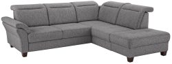 Premium collection by Home affaire Ecksofa »Solvei«, mit Ottomanenabschluss und Sitztiefenverstellung, wahlweise auch mit Kopfteilverstellung und Bettfunktion, Federkern