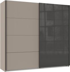 Schwebetürenschrank MIDNIGHT beige 2 Türen