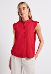 STREET ONE Hemdbluse ärmellos, mit Rüschen