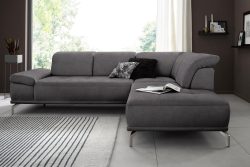 Places of Style Ecksofa »Caluna«, mit Sitztiefen- und Kopfteilverstellung (5fach)