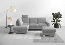 Home affaire Ecksofa »Summer«, mit Ottomane, wahlweise mit Bettfunktion und Bettkasten, Cord-Bezug
