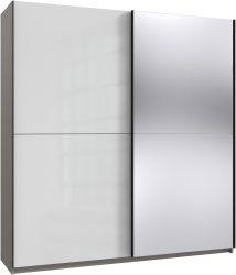 Wimex Kleiderschrank »Mugano, B/T/H 135 oder 180/65/198cm, Made in Germany«, (wähle Deine Ausstattung: Basic oder Premium!), 2 Schwebetüren mit oder ohne Spiegel, Metallgriffe