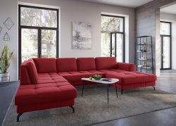 sit&more Wohnlandschaft »Bendigo V«, inklusive Sitztiefenverstellung, Bodenfreiheit 12 cm, wahlweise in 2 unterschiedlichen Fussfarben