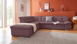 DOMO collection Ecksofa »Lagoa«, wahlweise mit Bettfunktion, frei im Raum stellbar, in grosser Farbvielfalt