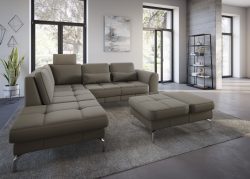 sit&more Ecksofa »Bendigo V«, inklusive Sitztiefenverstellung, Bodenfreiheit 15 cm, wahlweise in 2 unterschiedlichen Fussfarben