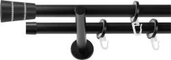 SN DECO GROUP Gardinenstange Ø 19 mm 2 läufig-läufig Fixmass;kürzbar
