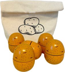 Tanner Spiellebensmittel »Holzkartoffeln zum Schneiden im schönen Baumwollsäckchen« FSC® - schützt Wald
