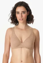 Schiesser Bügel-BH mit Spitze Beige - Air für Damen, Größe 75D, 85 % Polyamid, 15 % Elasthan