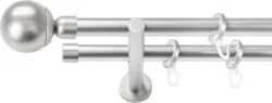 SN DECO GROUP Gardinenstange Ø 19 mm 2 läufig-läufig Fixmass;kürzbar