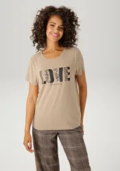 Aniston CASUAL T-Shirt mit Folienprint verzierter 