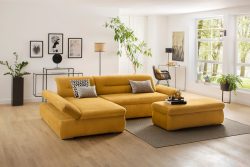 my home Ecksofa »Avesa«, Wahlweise mit Armteilvertsellung und Bettfunktion, B/T/H: 300/172/80 cm