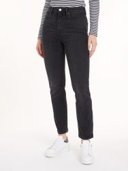 Tommy Hilfiger Slim-fit-Jeans »SLIM CIGARETTE HW A DARK BLUE« mit Tommy Hilfiger Logo-Badge