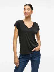 VILA - T-Shirt, für Damen, Black, Größe L