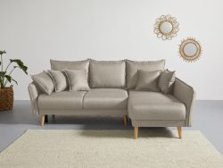 andas Ecksofa »Granbo«, incl. Bettfunktion und Bettkasten, Federkern-Polsterung, Seitentasche im Armteil