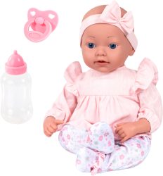 Bayer Babypuppe »Reborn Baby, 38 cm Blumen rosa«