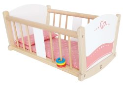 Hape Puppen-Schlummerwiege 3-teilig aus Holz