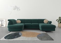 sit&more Wohnlandschaft, wahlweise mit Bettfunktion, Bettkasten und Kopf- und Armteilverstellung