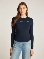 Tommy Jeans Curve Langarmshirt »TJW SLIM LINEAR TEE LS EXT«, Grosse Grössen