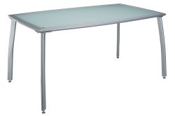 Gartentisch »Lima«, Aluminium, 150x90 cm, silberfarben