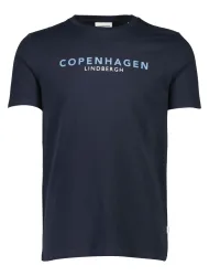 LINDBERGH T-Shirt mit Logo und Rundhalsausschnitt