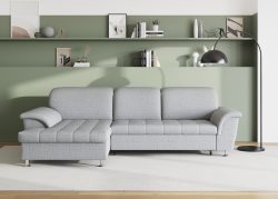 DOMO collection Ecksofa »Franzi«, wahlweise mit Bettfunktion, Bettkasten und Kopfteilverstellung, frei im Raum stellbar