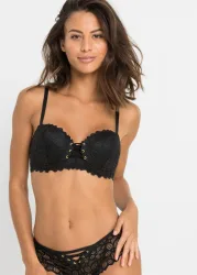 bonprix Balconette-BH aus feiner Spitzeschwarz 70Damen